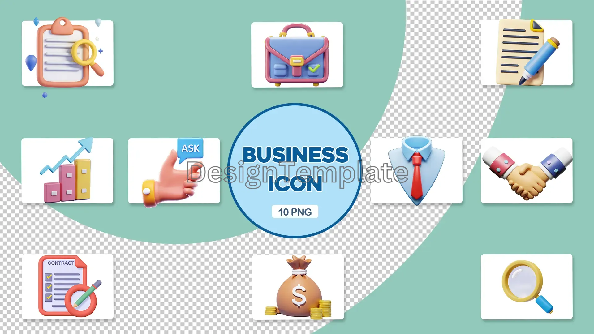 Professional Business Icons 3D Pack